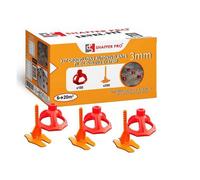 Kit de 200 Croisillons Carrelage Autonivelants - 3 mm + 100 cadrans - Shaffer Pro
