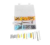 Kit de 200 pièces de vis autotaraudeuses et d'ancrage, 4 couleurs, 10 tailles, fixations en acier inoxydable pour réparation de meubles, robinets de maison, de cuisine et de salle de bain, avec boîte