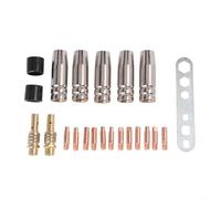 Kit de 22 buses de soudage pour MIG et MAG, complet avec 5 buses de gaz, 12 embouts de contact et diffuseurs de gaz pour une utilisation facile