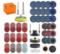 Kit de 270 disques de ponçage de 2 po pour accessoires d'outils de meuleuse de perceuse avec tiges arrière de 1/8 po et 1/4 po Plan