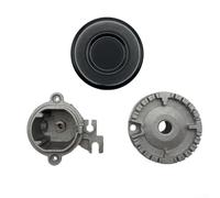 Kit de 3 cache-brûleurs à gaz avec couvercles en fer de 55 mm, 75 mm, 100 mm pour une répartition uniforme de la chaleur, installation facile, compatible avec la plupart des têtes de brûleurs à gaz et