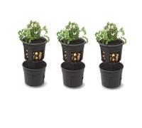 Kit De 3 Pots De Fleurs 28 L Jardinières Pour Pommes De Terre Potato Planteurs À Pommes De Terres Boîtes À Cultivation De Pommes Multicolore