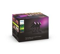 Philips Hue Spot extérieur Lily 1741430P7 – Lot de 3, LED 8W, White & Color Ambiance, Anthracite