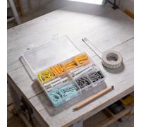 Kit de 300 vis autotaraudeuses avec ancrages muraux pour cloison sèche - Assortiment de fixations en acier inoxydable pour réparation de meubles, bricolage, travail du bois M5 pour M6 M8