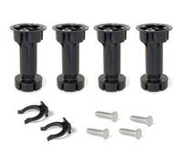 Kit de 4 pieds Bone réglables H 150 mm en plastique noir - 3999417