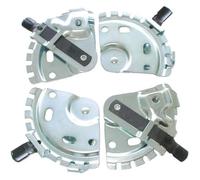 Kit de 4 relevages de roue à adapter sur carter tondeuse - 7 positions de hauteur - 2 sachets de 2 pièces