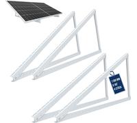 Kit de 4 supports pour panneaux solaires NuaSol | Réglables de 0 à 90°, en aluminium, pour toits plats jusqu'à 118 cm