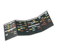 Kit de 4 volets MINI-PLANNER 4 bandes de 17 fiches indice 1,7 avec 100 fiches