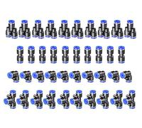 Kit de 40 raccords pneumatiques rapides HUAZIZ pour tuyaux d'air de 10 mm, comprenant des connecteurs droits, coudés, en T et en répartiteur