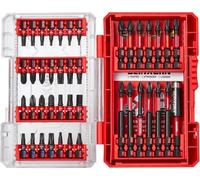 Kit de 42 embouts de tournevis en acier S2, magnétiques, comprenant des embouts Torx, Phillips, Pozidriv, fente et hexagonal, avec un manche hexagonal de 1/4 de pouce, ainsi qu'un support d'embouts et