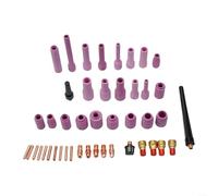 Kit de 46 pièces pour lentille à gaz TIG pour torche de soudage TIG SR WP9 20 25 compatible avec plusieurs séries de torches, y compris Coln, Weld, etc