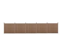 Kit de 5 Clôtures Barrière Brise Vue Brise Vent Bois Composite (WPC) Brun 185 x 932 cm