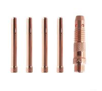 Kit de 5 colliers de serrage pour tig en cuivre rouge pour WP 17 18 26 pour | Kit de 5 pièces, matériau en cuivre rouge, convient aux WP 17/18/26, ouverture de 2,4 mm, améliore l'efficacité électrique