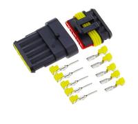 Kit de 5 connecteurs de fils électriques étanches, 1/2/3/4/5/6 broches, joint IP68, prise automobile, bornes de voiture, camion(5 Pin)
