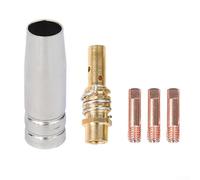 Kit de 5 embouts de contact de soudage MIG - Pour torche 15AK, buses et diffuseur de gaz M6, embouts en cuivre rouge 0,8/1,0 mm - pour pièces de rechange pour soudeur MIG-200 NB-200 NB-180 (0,8 mm)