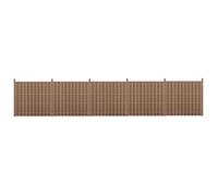 Kit de 5 panneaux de clôture en WPC marron 185 x 932 cm