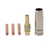 Kit de 5 pointes de soudage Mig pour lampes de poche Mb15 15ak avec buse de protection et support de pointe pour marques Rilon Riland Jasic Mitech 0,8 mm 1,0 mm 1,2 mm Tailles utilisation industrielle