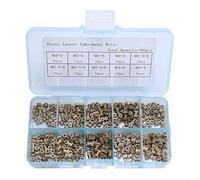 Kit de 500 écrous en laiton encastrés M2 M2,5 pour m3 pour moulage par injection, assortiment de fixations pour le travail du bois résistant à l'usure