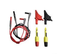 Kit de 6 câbles de multimètre avec clips et sondes de perçage pour 1000 V 20 A 4 mm mâle 1 m Rouge Compatible avec multimètres