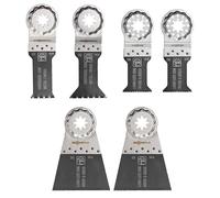 FEIN Best of E-Cut StarlockPlus BOIS & Metal. 6 lames de scie plongeantes E-Cut pour les travaux de sciage dans le bois et le métal. Porte-outil Starlock Plus