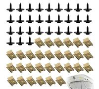 Kit de 60 fixations automobiles, 30 vis Torx et 30 écrous clips en U métalliques galvanisés, attaches pour cache sous moteur, plaque de protection, garde-boue, pare-chocs et panneau de carrosserie
