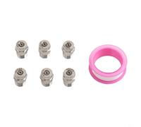 Kit de 7 buses de nettoyeur haute pression en acier inoxydable à 40 degrés pour nettoyage en profondeur des tuyaux de drainage, débouchage du jardin, terrasse, lavage de voiture, connecteur G1/4