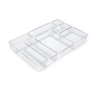 Kit de 8 organisateurs de tiroir en plastique transparent EMUCA