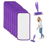 Kit de 8 Pièces pour Swiffer Wetjet - Lingettes Microfibre Lavables 30x14cm | Balai pour Swiffer Wetjet, Lingette pour Swiffer Wetjet Reutilisable, pour Nettoyer Les Sols Secs, Humides