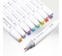 Kit de 80 Feutres Marqueur Huile-alcool Double 1mm-6mm 80 Couleurs Graphique + Sac de Crayon pour le design de mode Blanc G