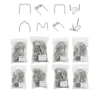 Kit de 800 agrafes à chaud en plastique pour réparation de pare-chocs de voiture - Clous d'angle ondulés en acier inoxydable 304 pour tableau de bord 0,6 mm 0,8 mm
