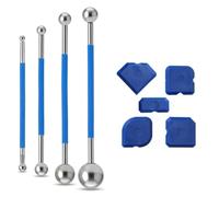 Kit de 9 Lisseur Joint Silicone et Outil Joint Silicone, Spatule Silicone et Grattoir Joints Carrelage, Enlever Joint Siilicone pour Salle de Bain et Cuisine