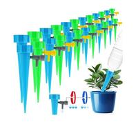 Kit de Arrosage Goutte a Goutte Bouteille, 24 Pièces Cône d'Arrosage Automatique Interieur avec Vannes, Irrigation Systeme Arrosage