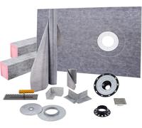 Kit de bac de douche de 96,5 x 152,4 cm, étanche, avec siphon