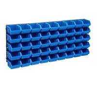 Kit de bacs de stockage et panneaux muraux - vidaXL - 48 compartiments - Bleu et noir Bleu G