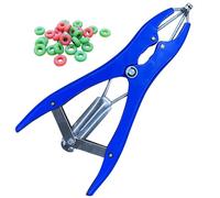Kit de baguage de chèvre, outil cerclage castration, pince castration élastique en plastique et acier inoxydable avec 100 anneaux en caoutchouc pour porcs, bovins, moutons, vaches, kit ch