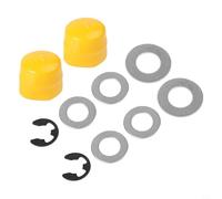 Kit de bagues de roue avant de rechange pour tracteurs, compatible avec les numéros de pièce 9040H 532188967 532121749 121749X, kit de réparation d'essieu en métal avec clips électroniques (jaune)