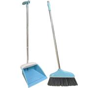 Kit de balai-brosse bleu, manche long, pour la maison