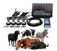 Kit De Balance pour BéTail,Balance de Sol de Haute PréCision avec Indicateur,Capacité 5000 Kg (11 000 Lb / 5 T) pour PeséE D'Animaux avec éCran Led et BoîTe Jonction pour Vaches,ChèVres et Chevaux
