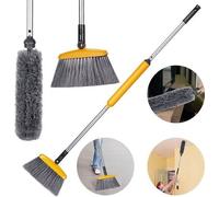 Kit de balayettes, 130 cm de long, pour la maison, la cuisine, le bureau et le nettoyage du jardin