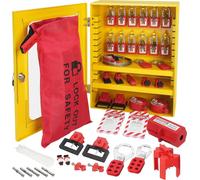 Kit de balisage de verrouillage électrique, kit de balisage de verrouillage de sécurité de 59 pièces avec cadenas, moraillons, pendentifs, serre-câbles, verrouillage de prises, verrouillage de disjonc