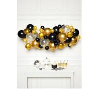 Kit de ballons - AMSCAN - Arche de 66 ballons - Noir et or - Élégance - Chic