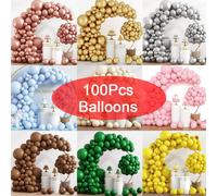 Kit de ballons en latex colorés, décoration de fête préChristophe, anniversaire, mariage, rose, bleu, vert, or, bricolage, 100 pièces, 5 ", 10", 12/18" Lemon Yellow