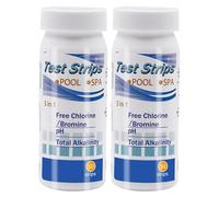 Kit De Band-elettes De Test 3 En 1 Pour Spa,piscine Et Spa,Papier D'analyse De L'eau De Piscine,De Test Pour Piscine,100 Band-elettes De Testeur D'eau Pour L'alalinité Du Chlore Libre,le Brome Et LepH