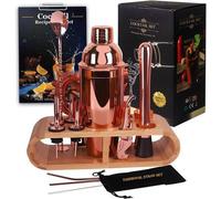 Kit de bar complet pour préparer d'excellents cocktails – comprenant un shaker, un doseur à whisky, un verre doseur et des accessoires