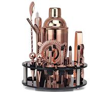 Kit de Barman avec Rotatif, Ensemble de à Cocktail, Outils de à Domicile, de Nouvel an pour et père, Ensemble de préparation de Cocktails, 20 pièces