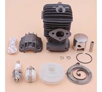 Kit de base de moteur à piston de cylindre de 34 mm for tronçonneuse chinoise 2500 25cc poulie de démarreur à rappel ressort corde bougie d'allumage pièce