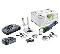 Kit de base Festool OSC 18 E - Oscillateur sans fil 18 V Starlock Max Brushless + 1 batterie 4,0 Ah + chargeur + kit d'accessoires 7 pièces + Systainer