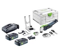Kit de base Festool OSC 18 E - Oscillateur sans fil 18 V Starlock Max Brushless + 2 batteries 4,0 Ah + chargeur + kit d'accessoires 7 pièces + Systainer