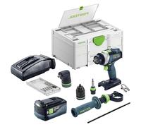 Kit de base Festool TPC 18/4 : perceuse-visseuse à percussion sans fil 18 V 75 Nm sans balais + 1 batterie 5,0 Ah + chargeur + Systainer