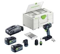 Kit de base Festool TXS 18 : perceuse-visseuse sans fil 18 V 40 Nm Brushless + 2 batteries 5,0 Ah + chargeur rapide + Systainer